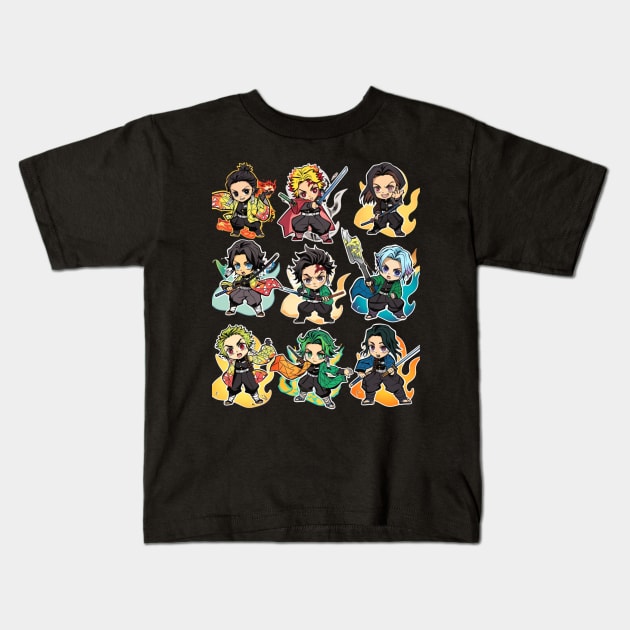 Whisper of the Blade Demon Slayer Kids T-Shirt by Chibi Monster